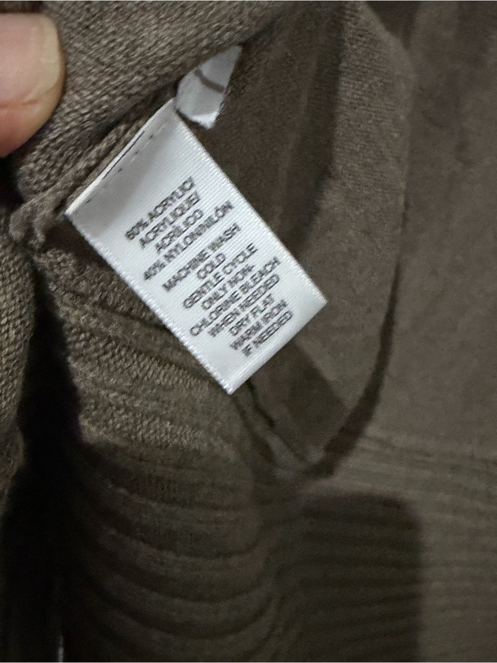 LOFT Brown Open-Front Ribbed-Hem Cardigan - Picture 2 of 3